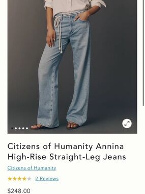 Citizens of Humanity Annina High-Rise Straight-Leg Jeans (Tula/Tularosa)